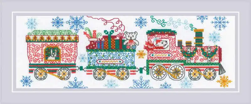 RIOLIS Holiday Train borduren (pakket) 2156 Express Levering