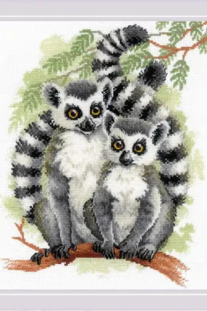 RIOLIS Lemurs borduren (pakket) 2196 Gratis Verzending