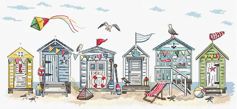 Beste Prijs Leti Stitch Seaside Cottages L410 borduurpatroon