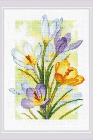 Lage Kosten RIOLIS Spring Glow - Crocuses borduren (pakket) 2190