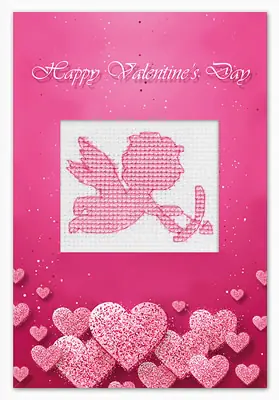 Goedkoop Luca-S Valentine's Day Cupid wenskaart borduren SP-75 **