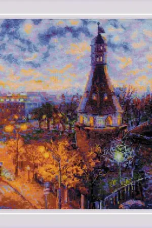 RIOLIS Moscow at Night. Simonov Monastery borduren (pakket) 1990 ** Shop Nu