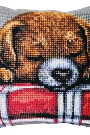 Beperkt Aanbod Collection d'Art Beloved Puppy Kruissteekkussen pakket 5482