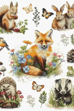 Favoriet Luca-S Forest Animals borduren (pakket) BU5057