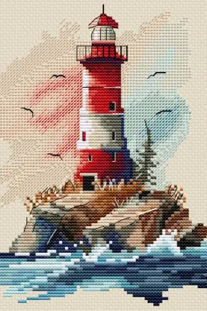 Uitverkoop HobbyJobby Summer Lighthouse borduren (pakket) HJ015