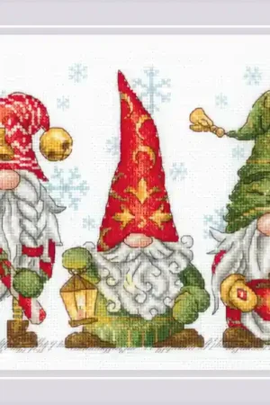 RIOLIS Jolly Gnomes borduren (pakket) 2234 Speciale Aanbieding