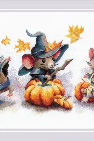 Shop Nu RIOLIS Spooky Mouse Trio borduren (pakket) 2241
