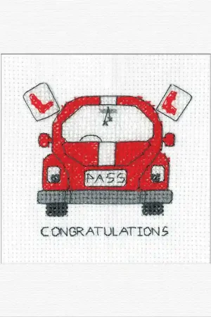 Veilige Betaling Heritage Crafts Driving Test wenskaart borduren (pakket) 1773A **