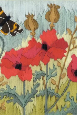 Beperkt Aanbod Bothy Threads Rose Swalwell Red Poppies Platsteek borduren (pakket) LSRP **