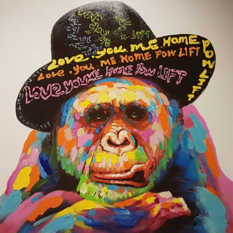 Coole aap Diamond Painting ** - vierkant / 30x30 Koopje