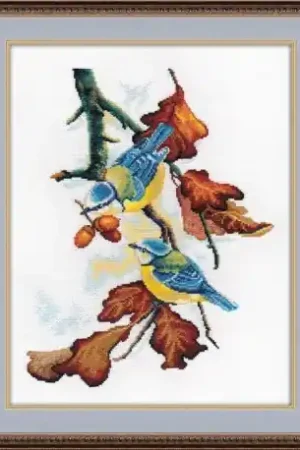 Pimpelmeesjes borduren (pakket) ** Gratis Retour